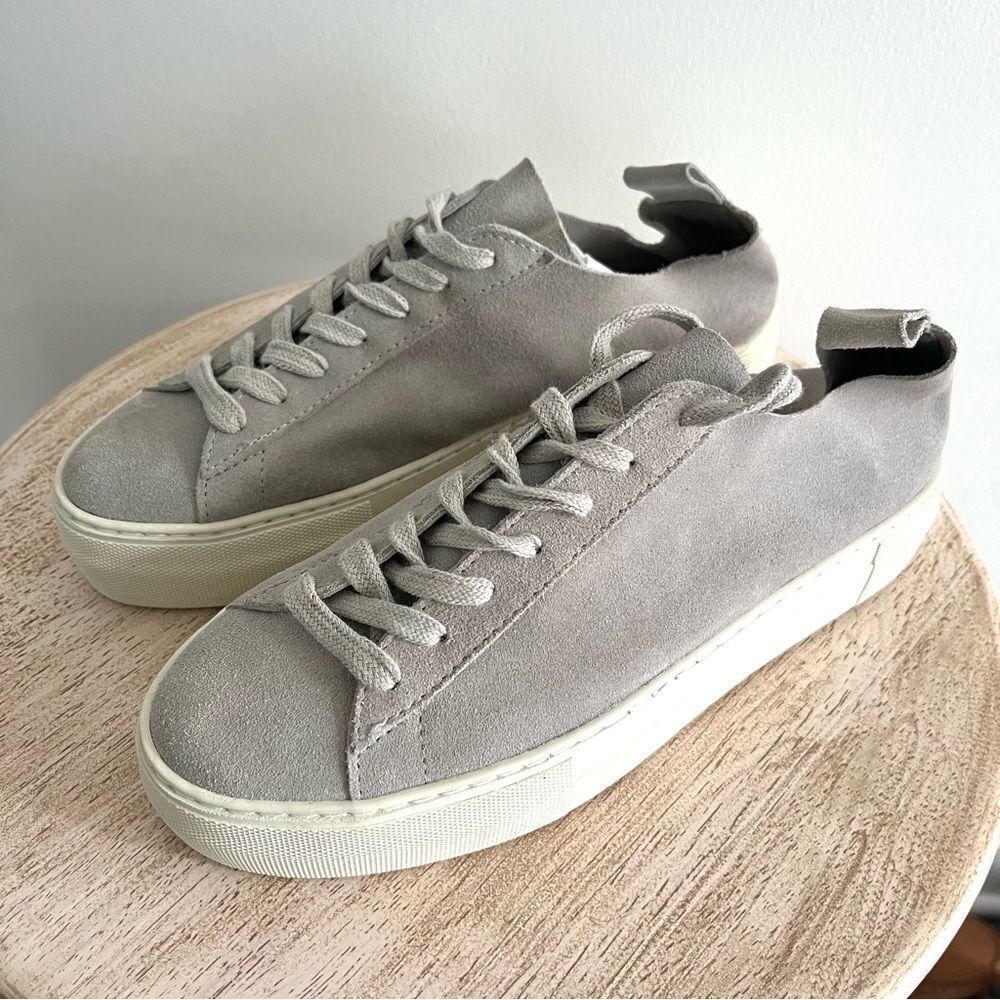 Who What Wear Daria Suede Platform Lace Up Sneakers in Gray, 8, NWOB